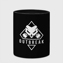 Кружка 3D Rainbow six outbreak, цвет: 3D-белый + черный — фото 2