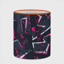 Кружка 3D Яркий абстрактный узор для спорта, цвет: 3D-оранжевый кант — фото 2