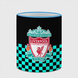 Кружка 3D Liverpool fc sport клетка, цвет: 3D-небесно-голубой кант — фото 2