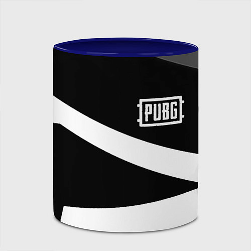 Кружка цветная PUBG online geometry / 3D-Белый + синий – фото 2