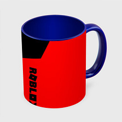 Кружка 3D Roblox geometry red, цвет: 3D-белый + синий