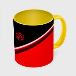 Кружка цветная Linkin park geometry line steel