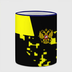 Кружка 3D Россия имперский стиль пиксели, цвет: 3D-синий кант — фото 2