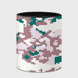Кружка 3D Пиксельный камуфляж европа, цвет: 3D-белый + черный — фото 2