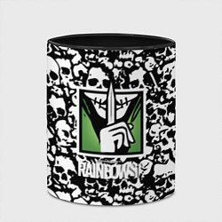 Кружка 3D Rainbow six pattern skull, цвет: 3D-белый + черный — фото 2