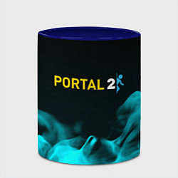 Кружка 3D Portal fire blue, цвет: 3D-белый + синий — фото 2