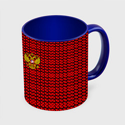 Кружка 3D РФ стиль СССР, цвет: 3D-белый + синий