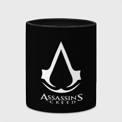 Кружка 3D Assassins Creed logo game, цвет: 3D-белый + черный — фото 2