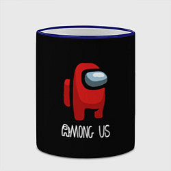 Кружка 3D Among us красный лого, цвет: 3D-синий кант — фото 2
