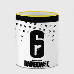 Кружка 3D Rainbox six game pattern, цвет: 3D-желтый кант — фото 2
