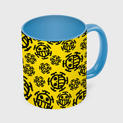 Кружка 3D One Piece Trafalgar Law, цвет: 3D-белый + небесно-голубой