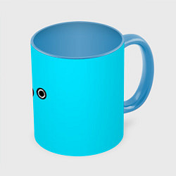 Кружка 3D BT21-Mang, цвет: 3D-белый + небесно-голубой