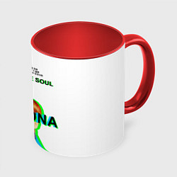 Кружка 3D BTS Jimin Persona - кто я иероглифами, цвет: 3D-белый + красный