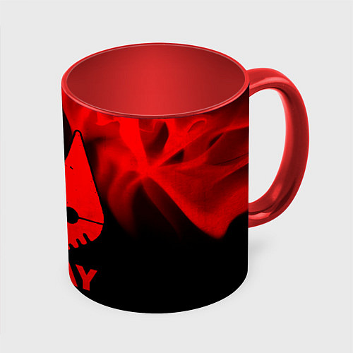 Кружка цветная Stray - red gradient / 3D-Белый + красный – фото 1