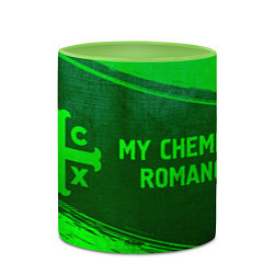 Кружка 3D My Chemical Romance - green gradient по-горизонтал, цвет: 3D-белый + светло-зеленый — фото 2