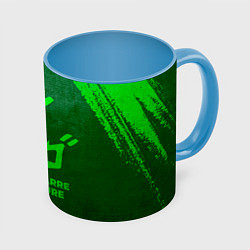Кружка 3D JoJo Bizarre Adventure - green gradient, цвет: 3D-белый + небесно-голубой
