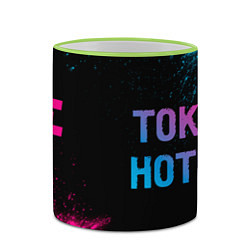 Кружка 3D Tokio Hotel - neon gradient по-горизонтали, цвет: 3D-светло-зеленый кант — фото 2