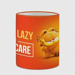 Кружка 3D Я не ленивый - Гарфилд, цвет: 3D-оранжевый кант — фото 2
