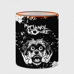 Кружка 3D My Chemical Romance рок пес, цвет: 3D-оранжевый кант — фото 2