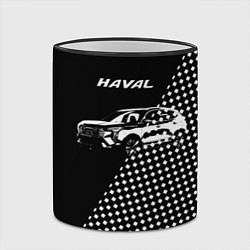 Кружка 3D Haval чёрно-белый, цвет: 3D-черный кант — фото 2