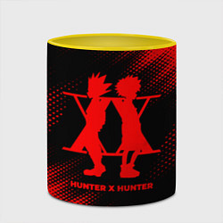 Кружка 3D Hunter x Hunter - red gradient, цвет: 3D-белый + желтый — фото 2