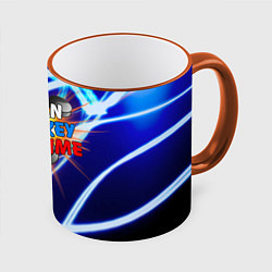 Кружка 3D Время русского хоккея, цвет: 3D-оранжевый кант