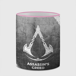 Кружка 3D Assassins Creed - grey gradient, цвет: 3D-розовый кант — фото 2