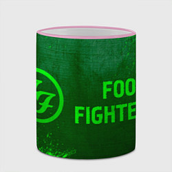 Кружка 3D Foo Fighters - green gradient по-горизонтали, цвет: 3D-розовый кант — фото 2