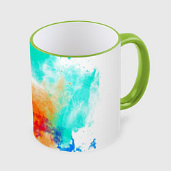 Кружка цветная Штрихи красок цветные