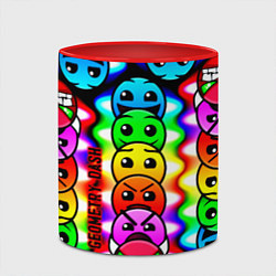 Кружка 3D Geometry smile dash, цвет: 3D-белый + красный — фото 2