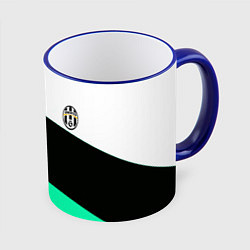Кружка 3D Juventus geometry, цвет: 3D-синий кант