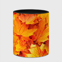 Кружка 3D Осень - клиновые листья, цвет: 3D-белый + черный — фото 2