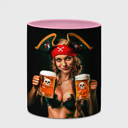 Кружка 3D Пиво пиратское - фирменное подача, цвет: 3D-белый + розовый — фото 2