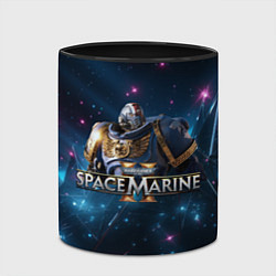 Кружка 3D Warhammer 40000 space marine 2 ультрамарин в броне, цвет: 3D-белый + черный — фото 2