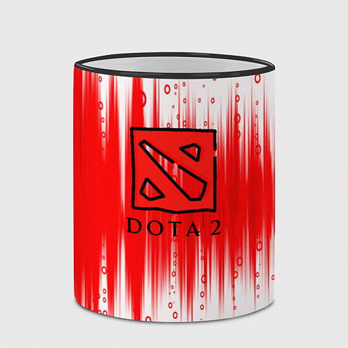 Кружка цветная Dota abstraction / 3D-Черный кант – фото 2