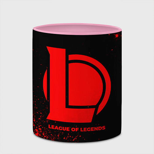 Кружка цветная League of Legends - red gradient / 3D-Белый + розовый – фото 2