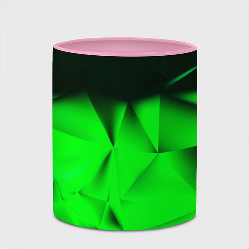 Кружка цветная Кислотная абстракция кубы / 3D-Белый + розовый – фото 2