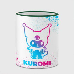 Кружка 3D Kuromi neon gradient style, цвет: 3D-зеленый кант — фото 2