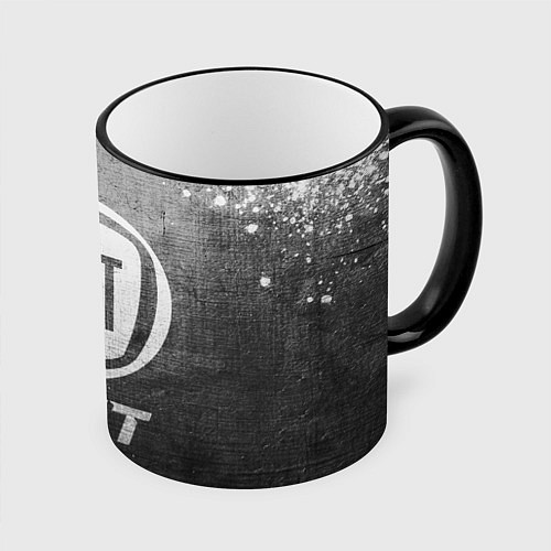 Кружка цветная Fiat - grey gradient / 3D-Черный кант – фото 1