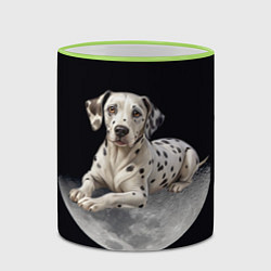 Кружка 3D Далматин и луна, цвет: 3D-светло-зеленый кант — фото 2