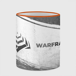 Кружка 3D Warframe - white gradient по-горизонтали, цвет: 3D-оранжевый кант — фото 2
