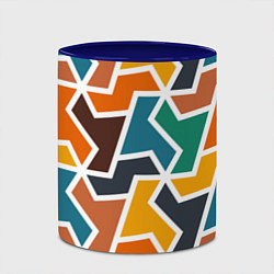 Кружка 3D Геометрический узор разноцветный, цвет: 3D-белый + синий — фото 2