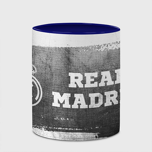Кружка цветная Real Madrid - grey gradient по-горизонтали / 3D-Белый + синий – фото 2