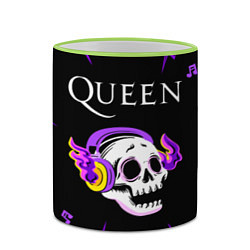 Кружка 3D Queen неоновый череп, цвет: 3D-светло-зеленый кант — фото 2