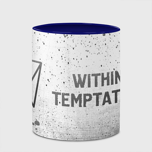 Кружка цветная Within Temptation - white gradient по-горизонтали / 3D-Белый + синий – фото 2