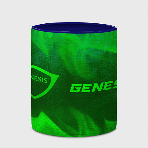 Кружка цветная Genesis - green gradient по-горизонтали / 3D-Белый + синий – фото 2