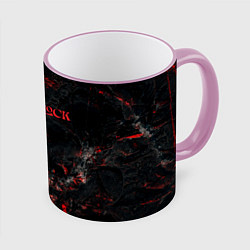 Кружка 3D Deadlock logo red texture, цвет: 3D-розовый кант