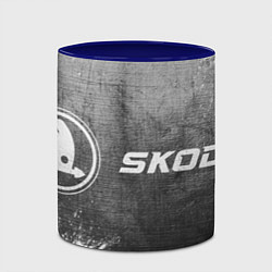 Кружка 3D Skoda - grey gradient по-горизонтали, цвет: 3D-белый + синий — фото 2