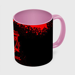 Кружка 3D Liverpool - red gradient, цвет: 3D-белый + розовый