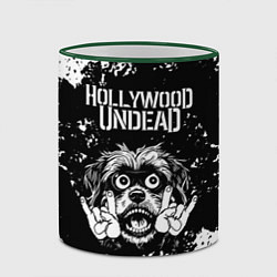 Кружка 3D Hollywood Undead рок пес, цвет: 3D-зеленый кант — фото 2